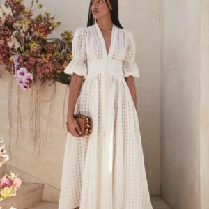 Robe beige longue